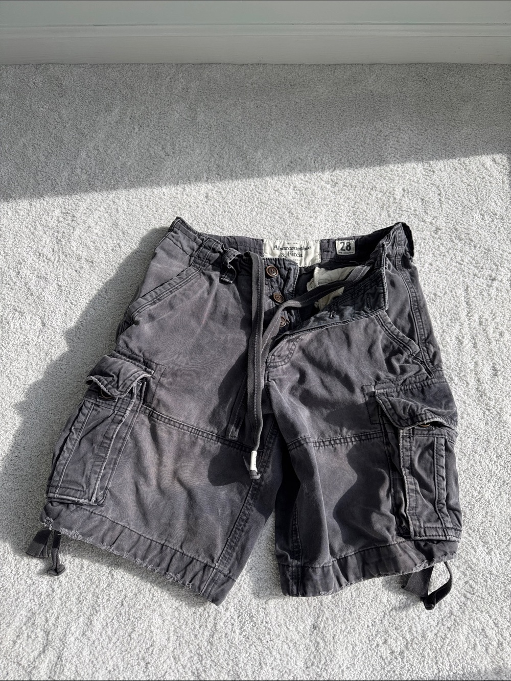 Men's Cargo Shorts in Charcoal Gray